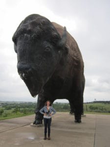 Statue at the National Buffalo Museum. Jamestown, North Dakota.