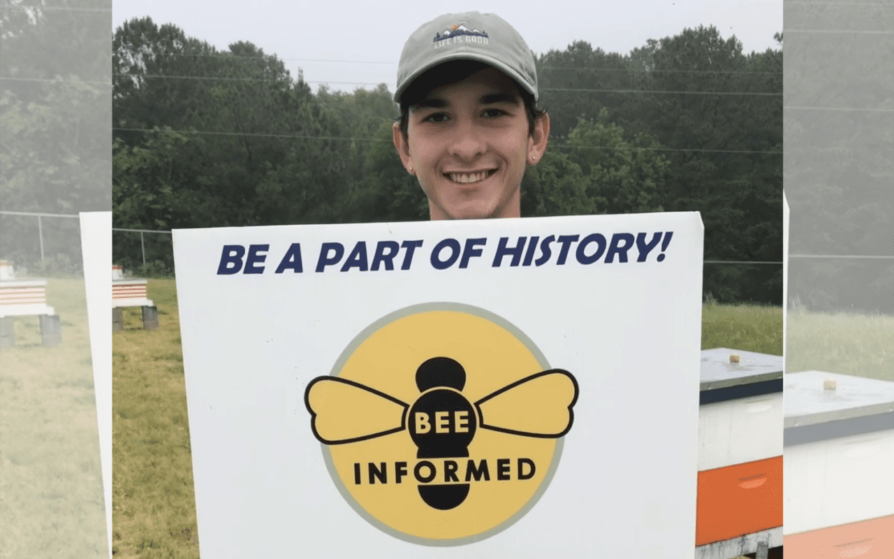 Sign with Bee Informed Logo saying Be a part of history